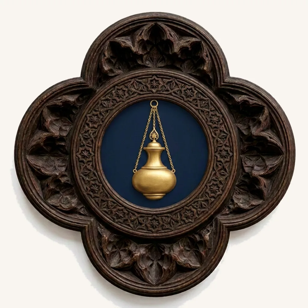 L’emblema della porta della khizāna — la lampada