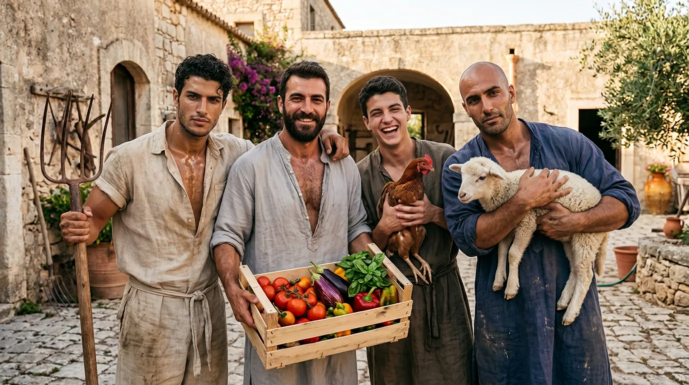 Ortaggi, uova e agnelli per la mensa
