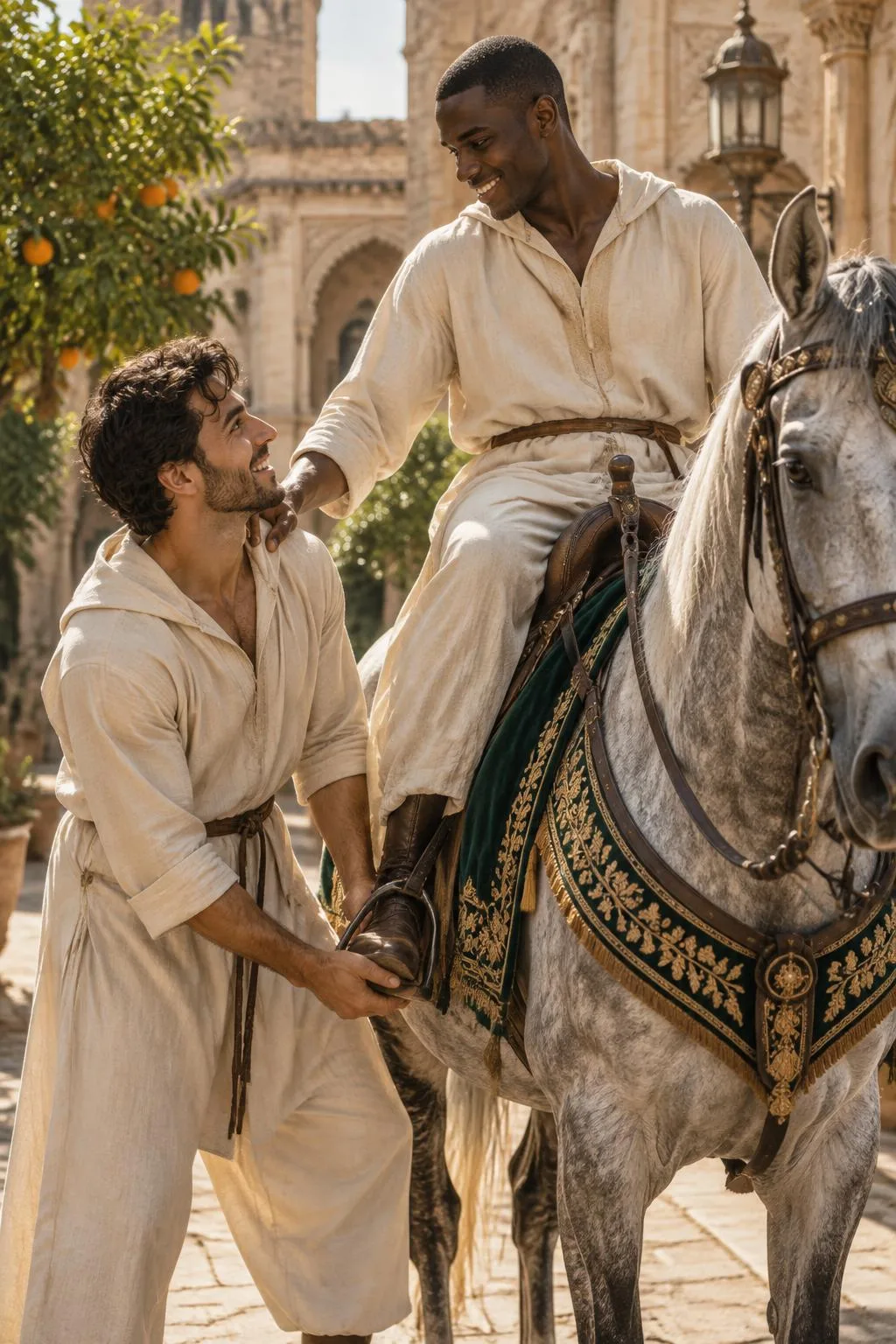 الرفيق يضبط الركاب للفارس