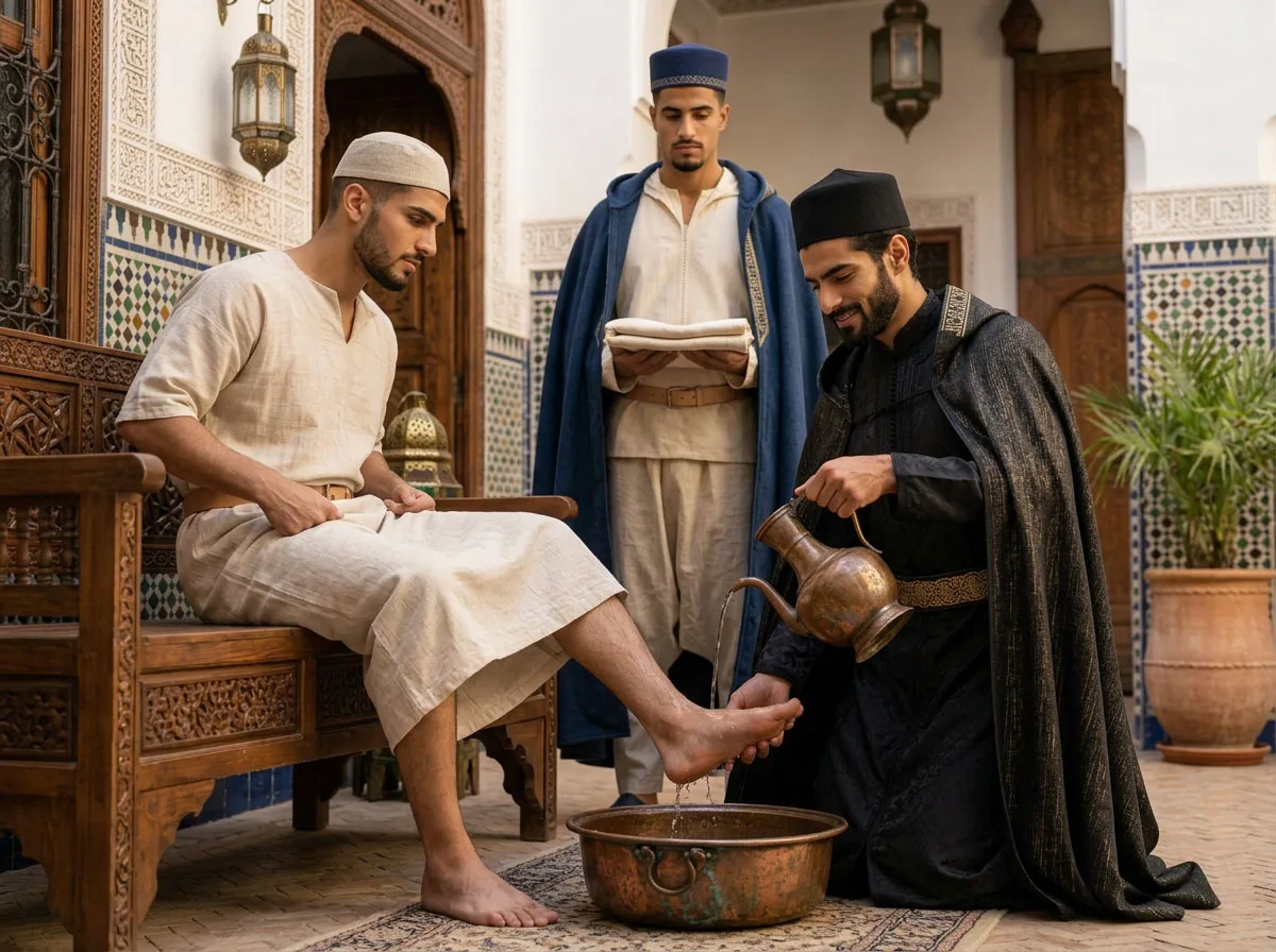 Lavage des pieds – geste d’accueil